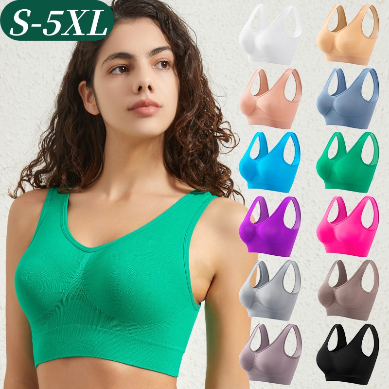 T Shirt Bra Seamless - Sujetador deportivo sin costuras para mujer,