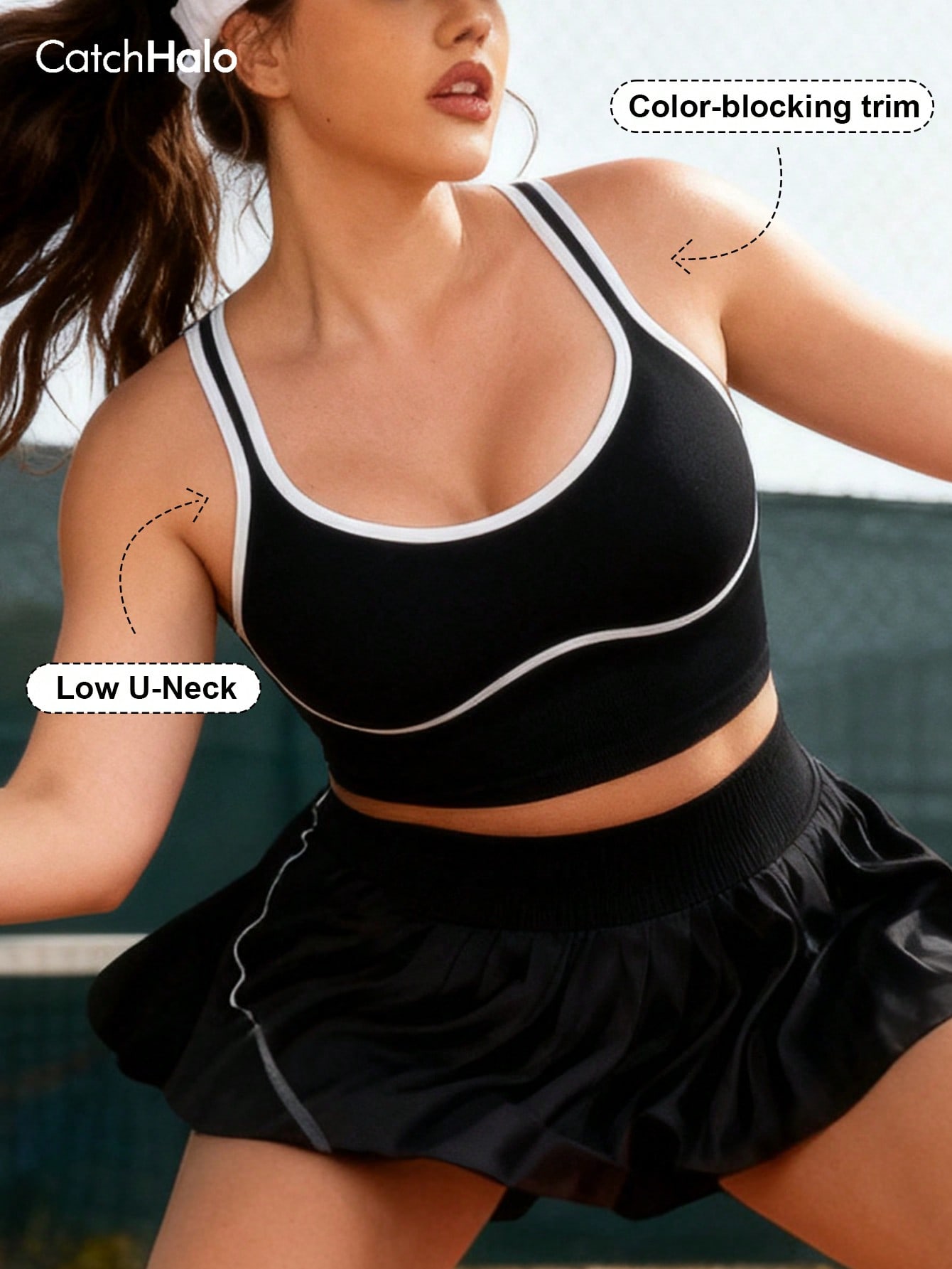 Sports Bra Racerback - Bralette sin costuras de tallas grandes