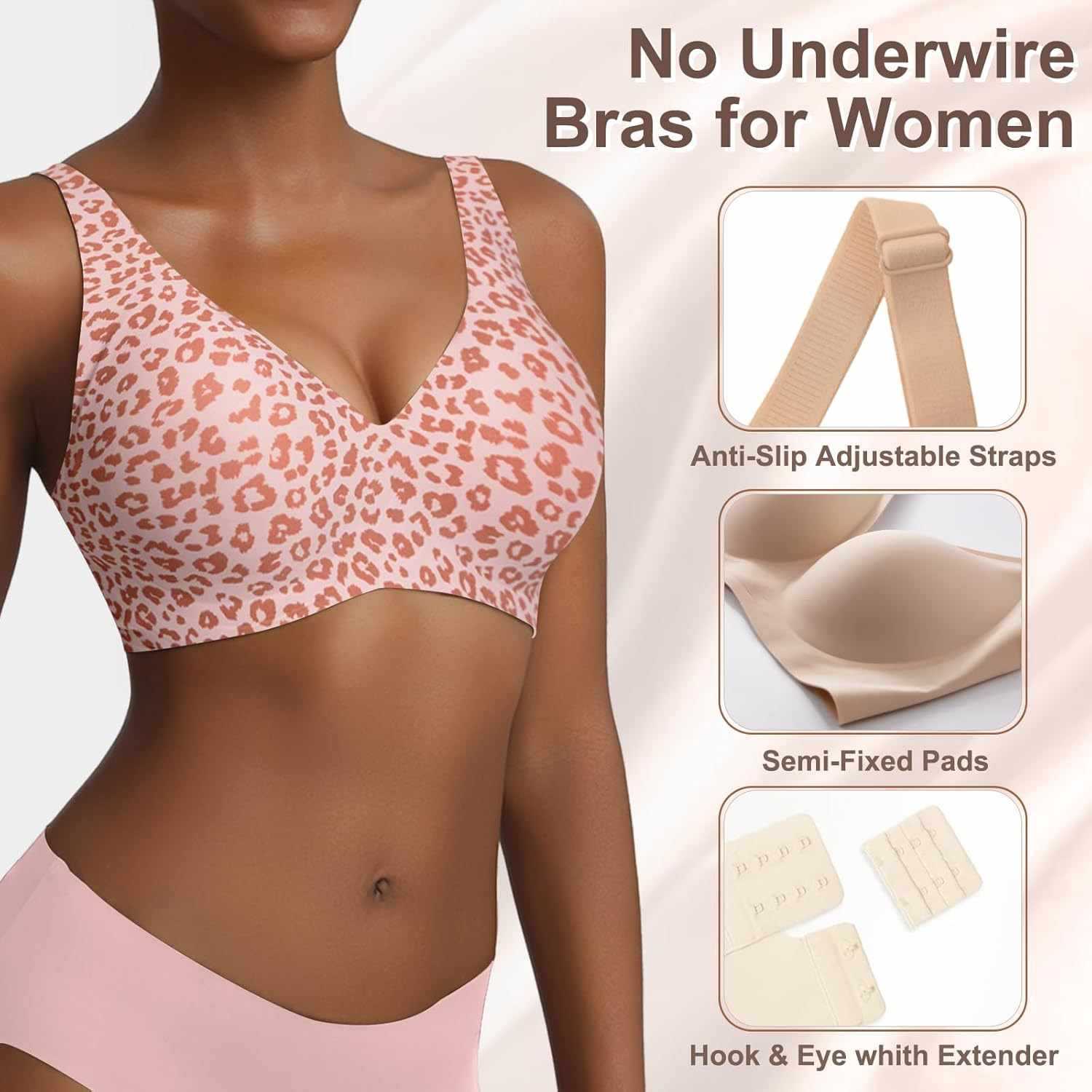 Sujetador sin aros para mujer, - Plunge Bra Push Up reseña y precio